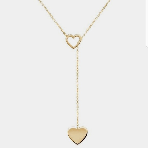 Heart Drop Pendal Adjustable Choker Necklace - Picture 2 of 4